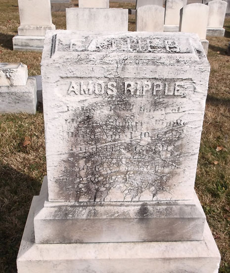 Amos Ripple gravestone